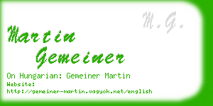 martin gemeiner business card